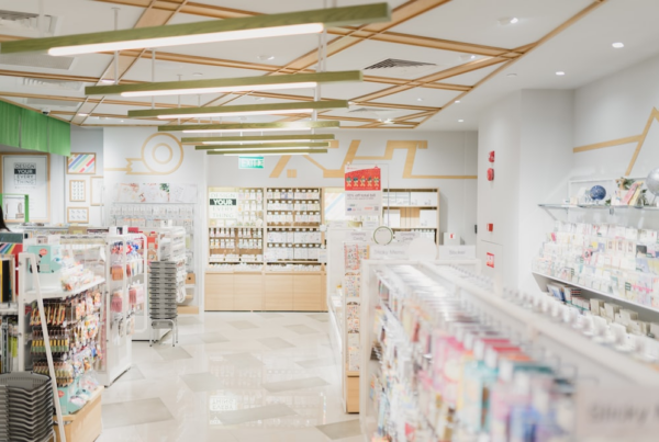 A large pharmacy with different types of over the counter medicine.